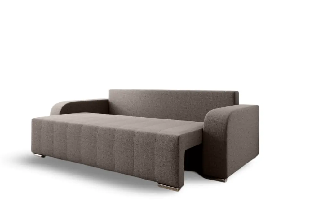 Canapea extensibilă cu ladă de depozitare si sezut confortabil din spuma HR, Sofia Enjoy Kaki 240x100 cm Fabrica