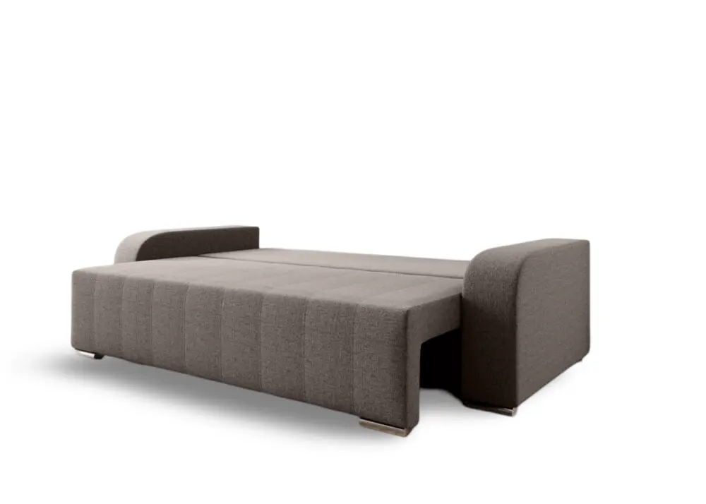 Canapea extensibilă cu ladă de depozitare si sezut confortabil din spuma HR, Sofia Enjoy Kaki 240x100 cm Fabrica