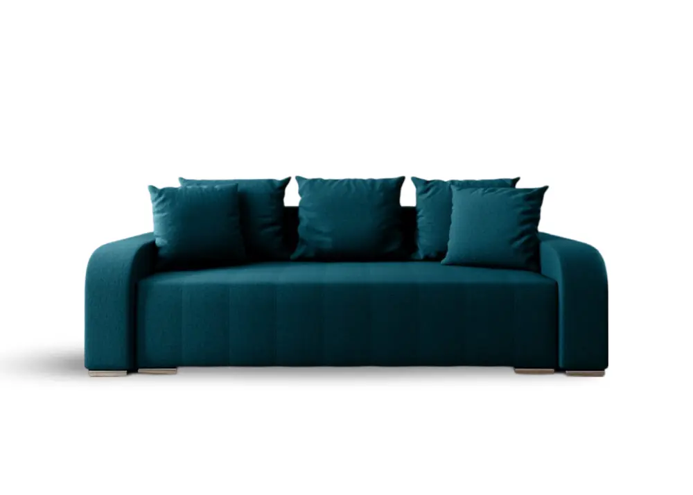 Canapea extensibilă dumonde cu ladă de depozitare si sezut confortabil din spuma HR, Sofia Enjoy Petrol 240x100 cm Fabrica