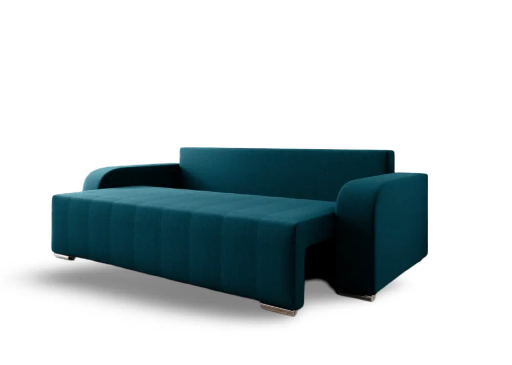 Canapea extensibilă dumonde cu ladă de depozitare si sezut confortabil din spuma HR, Sofia Enjoy Petrol 240x100 cm Fabrica