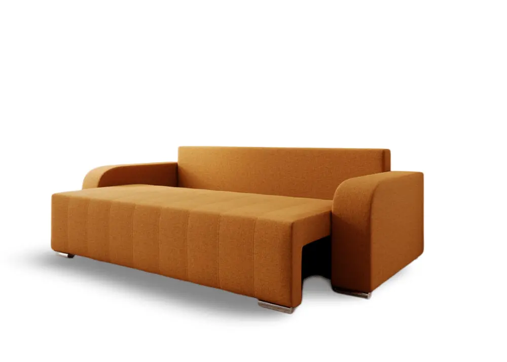 Canapea extensibilă dumonde cu ladă de depozitare si sezut confortabil din spuma HR, Sofia Enjoy Mango 240x100 cm Fabrica