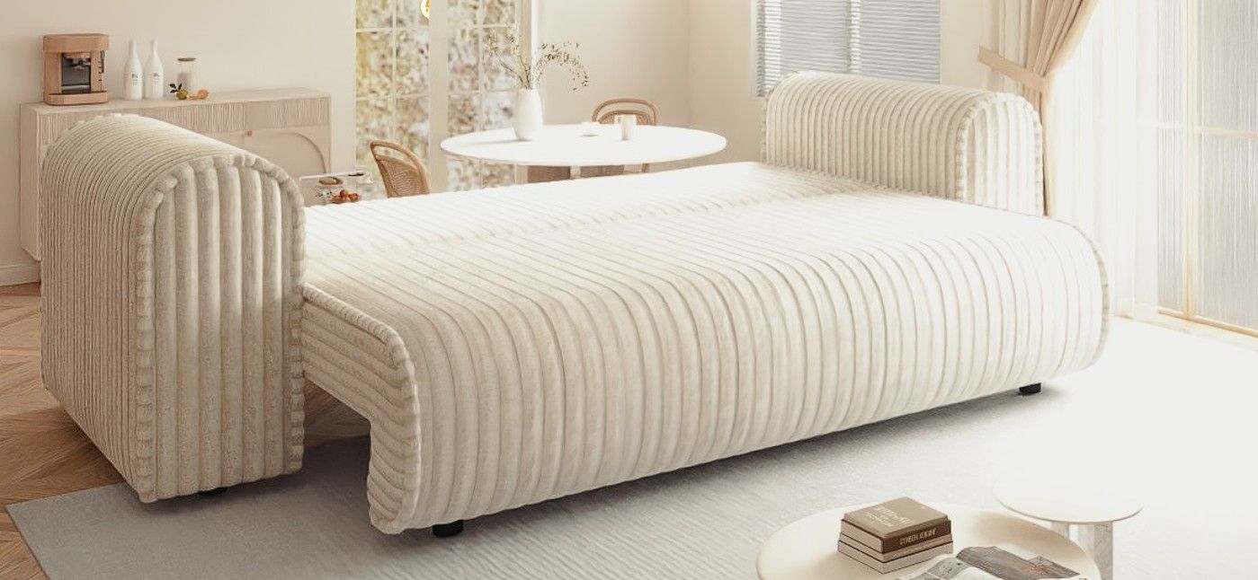 Canapea extensibilă dumonde cu ladă de depozitare si sezut confortabil din spuma high-density, Monaco Mica Tilia Roz 240x100 cm