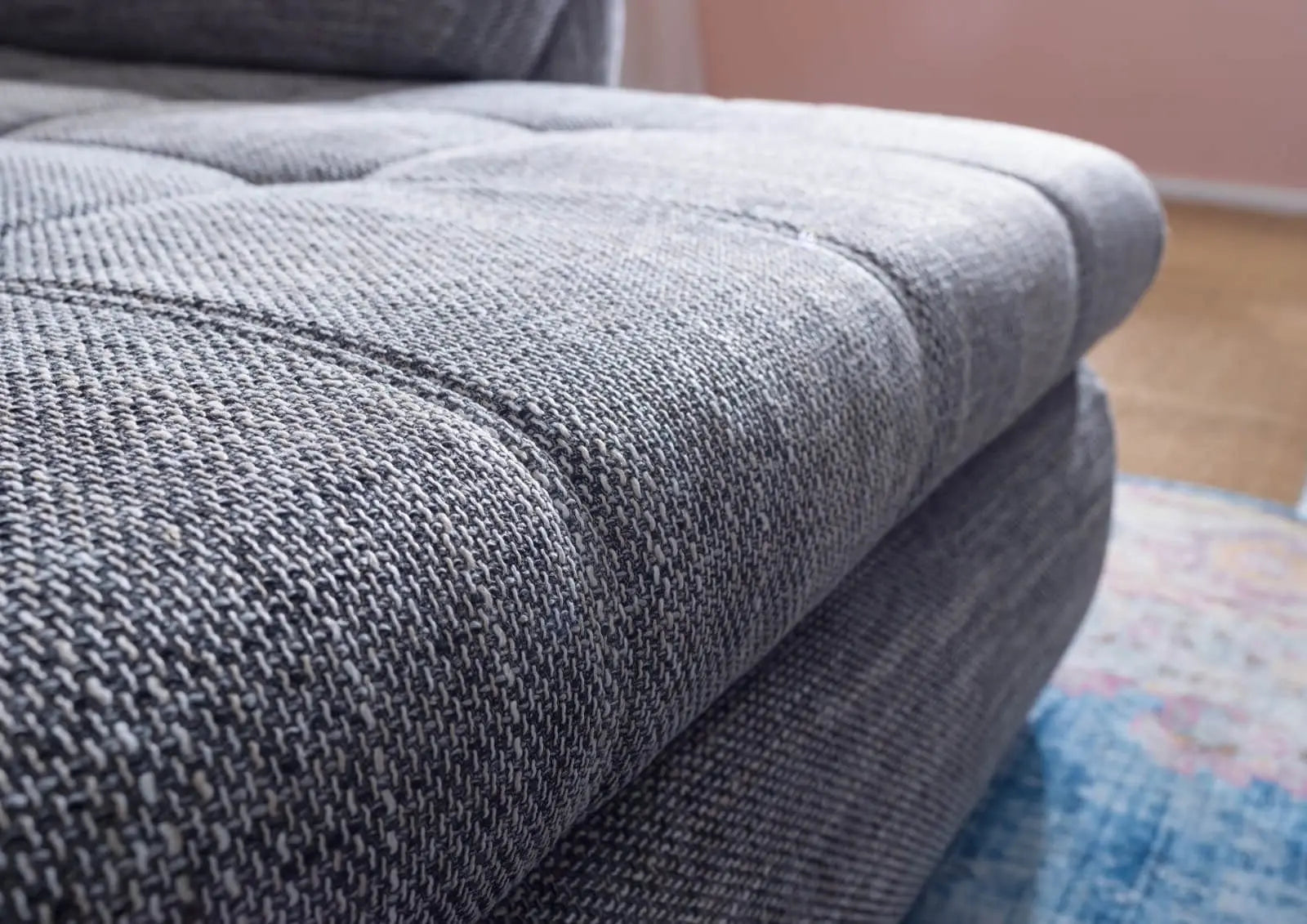 Colțar extensibil dumonde cu ladă de depozitare si sezut confortabil din spuma HR, Loana Magma Grey II 270x185 cm