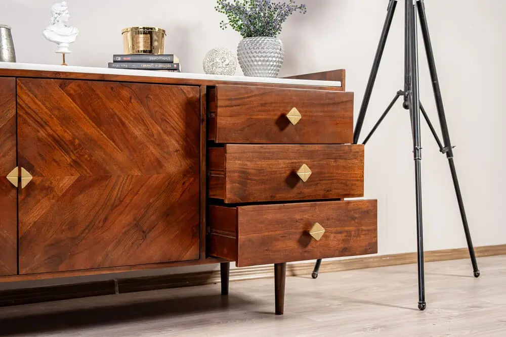 Comodă Dado din lemn de acacia 150 x 45 x 75 cm AMB