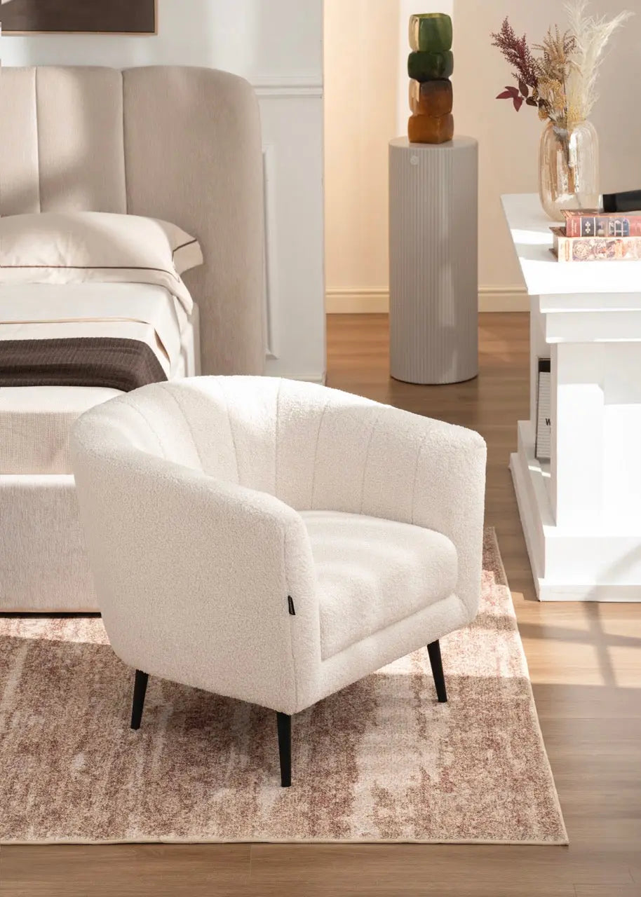 Fotoliu dumonde tapitat Bej modern Diego 75x78cm ULK