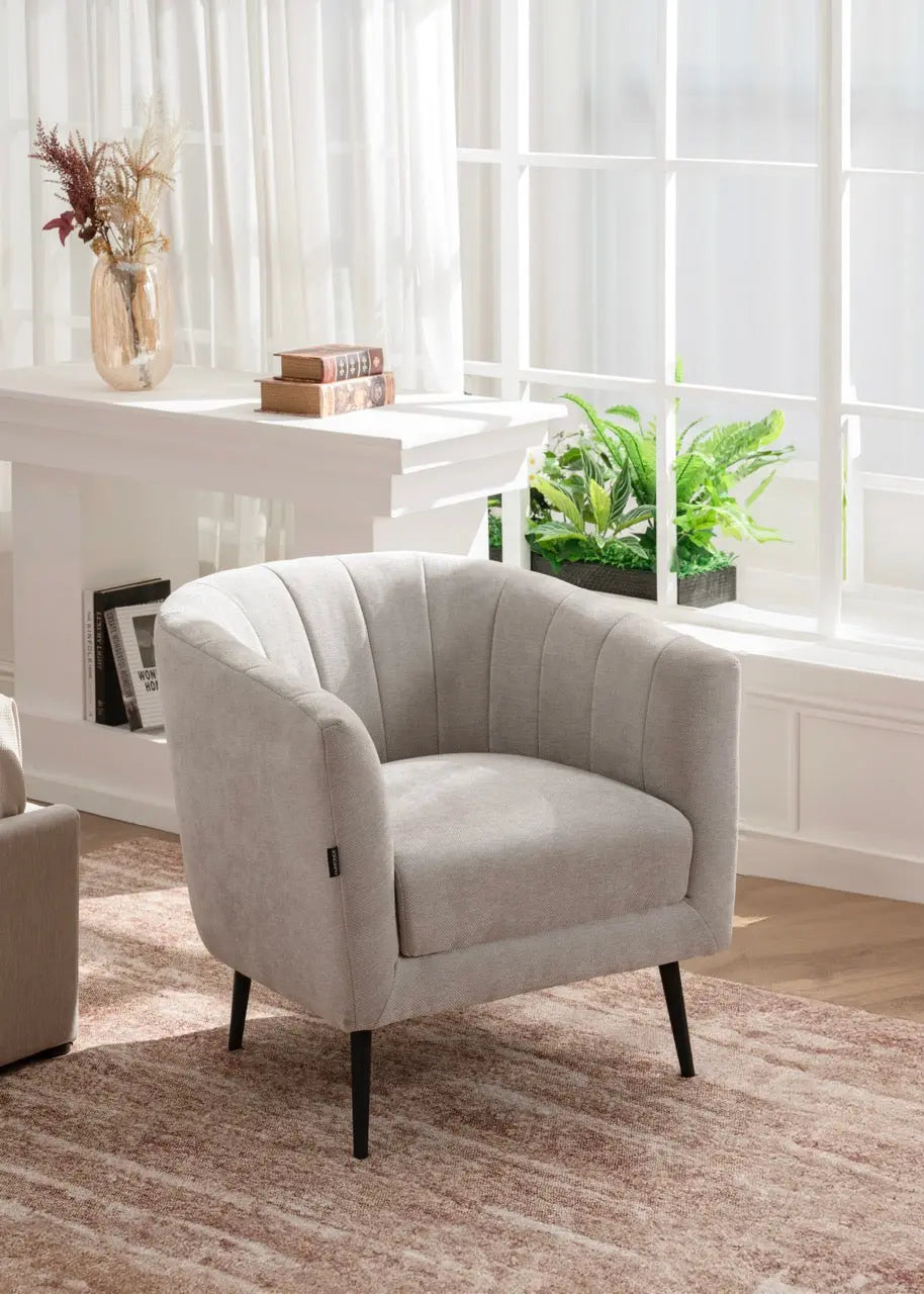 Fotoliu dumonde tapitat Gri modern Diego 75x78cm ULK