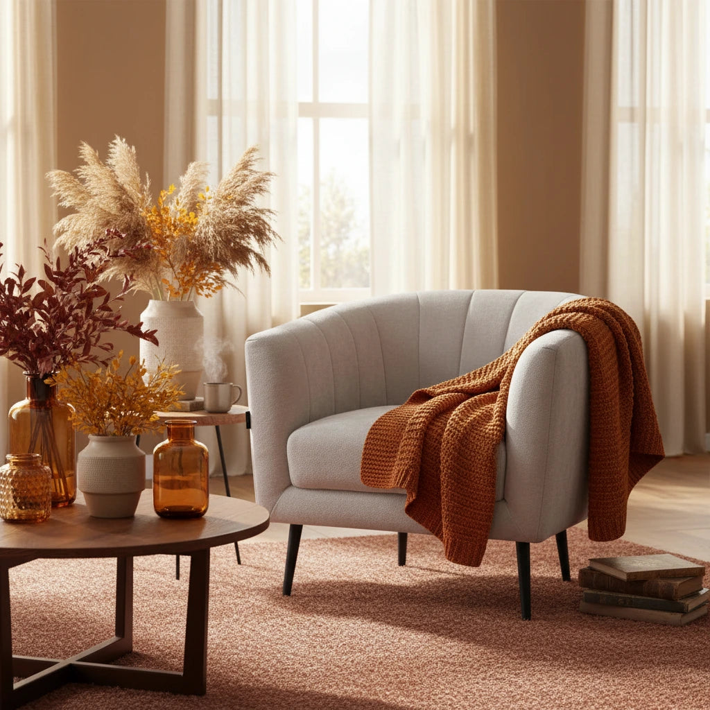 Fotoliu dumonde tapitat Gri modern Diego 75x78cm