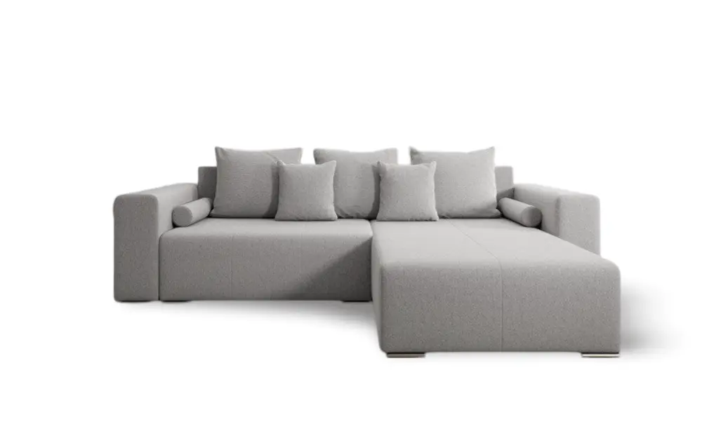 Colțar extensibil dumonde cu ladă de depozitare si sezut confortabil din spuma HR, Marbela Grey II 275x185 cm Fabrica