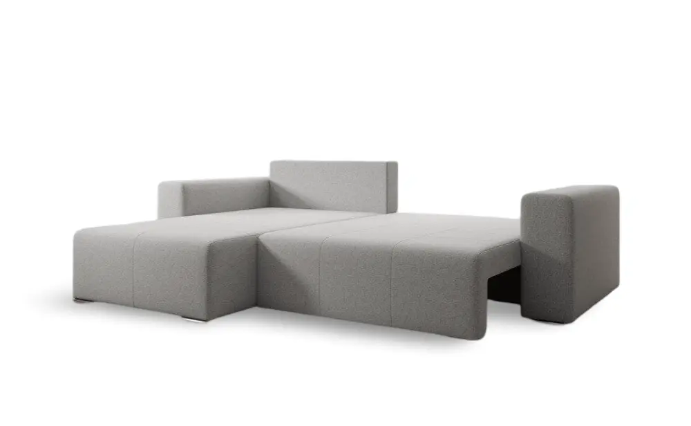 Colțar extensibil dumonde cu ladă de depozitare si sezut confortabil din spuma HR, Marbela Grey 275x185 cm Fabrica