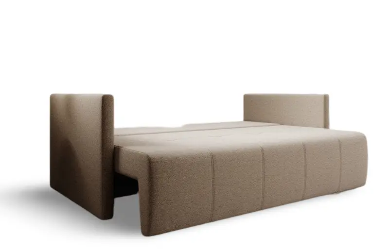 Canapea extensibilă dumonde cu ladă de depozitare si sezut confortabil din spuma HR, Malta Bej 210x100 cm Fabrica