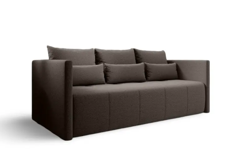 Canapea extensibilă dumonde cu ladă de depozitare si sezut confortabil din spuma HR, Malta Kaki 210x100 cm Fabrica