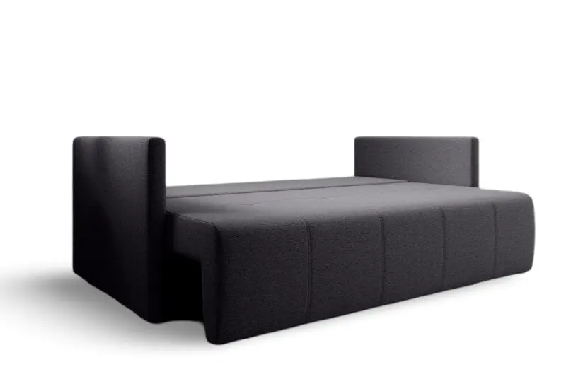 Canapea extensibilă dumonde cu ladă de depozitare si sezut confortabil din spuma HR, Malta Graphite 210x100 cm Fabrica