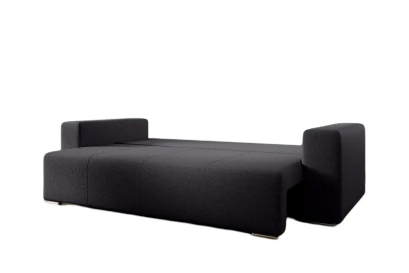 Canapea extensibilă dumonde cu ladă de depozitare si sezut confortabil din spuma HR, Marbela Graphite 245x100 cm Fabrica