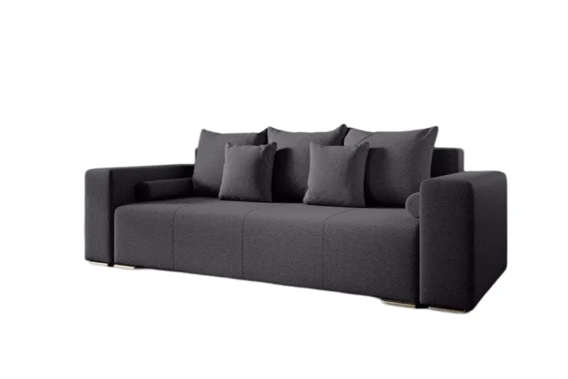 Canapea extensibilă dumonde cu ladă de depozitare si sezut confortabil din spuma HR, Marbela Graphite 245x100 cm Fabrica