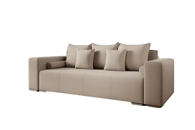 Canapea extensibilă dumonde cu ladă de depozitare si sezut confortabil din spuma HR, Marbela Bej 245x100 cm Fabrica