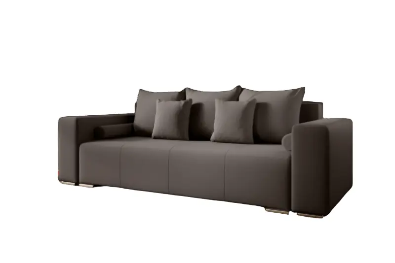 Canapea extensibilă dumonde cu ladă de depozitare si sezut confortabil din spuma HR, Marbela Kaki 245x100 cm Fabrica