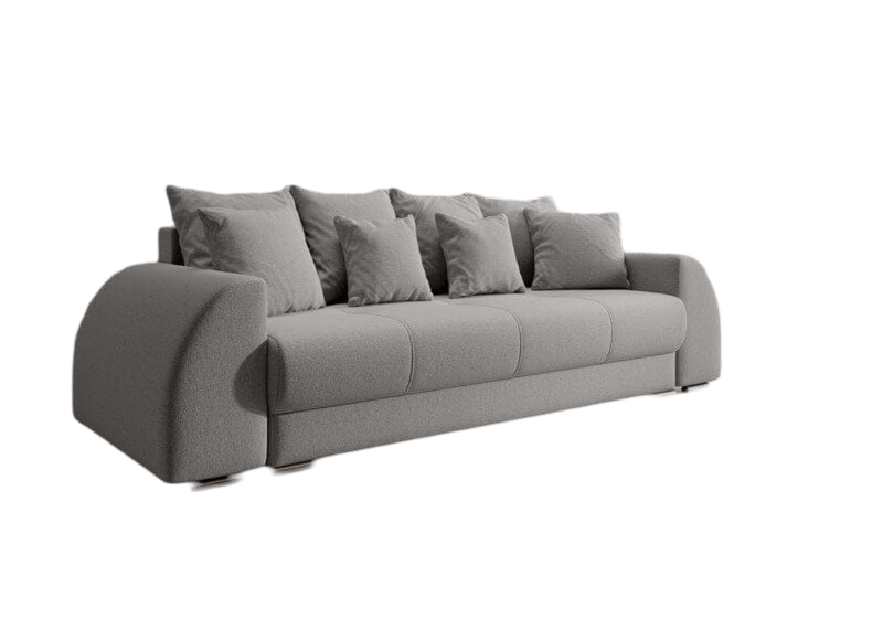 Canapea extensibilă dumonde cu ladă de depozitare si sezut confortabil din spuma HR, Verona New Grey 260x100 cm Fabrica