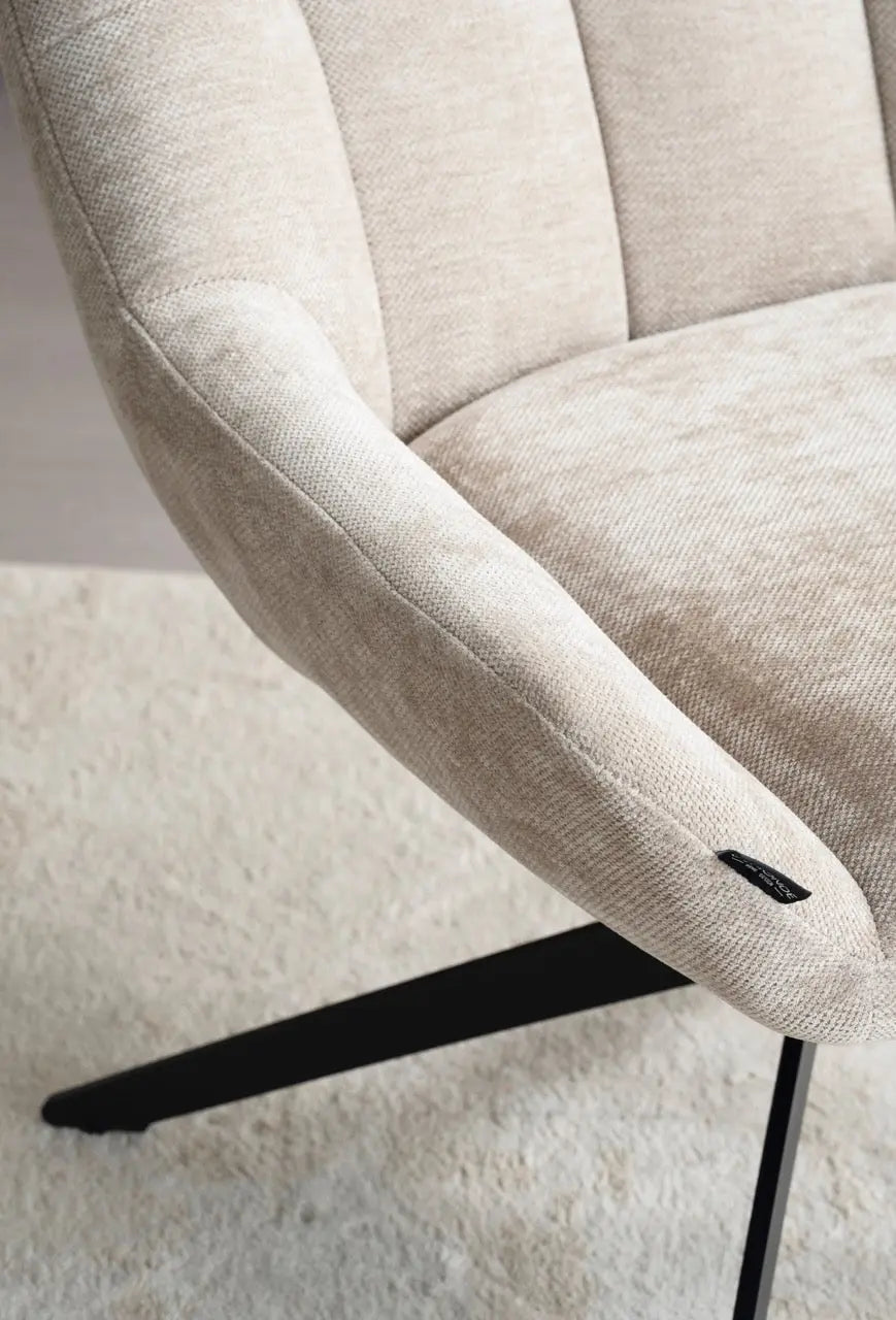 Fotoliu dumonde tapitat Bej modern Enzo 76x70cm ULK