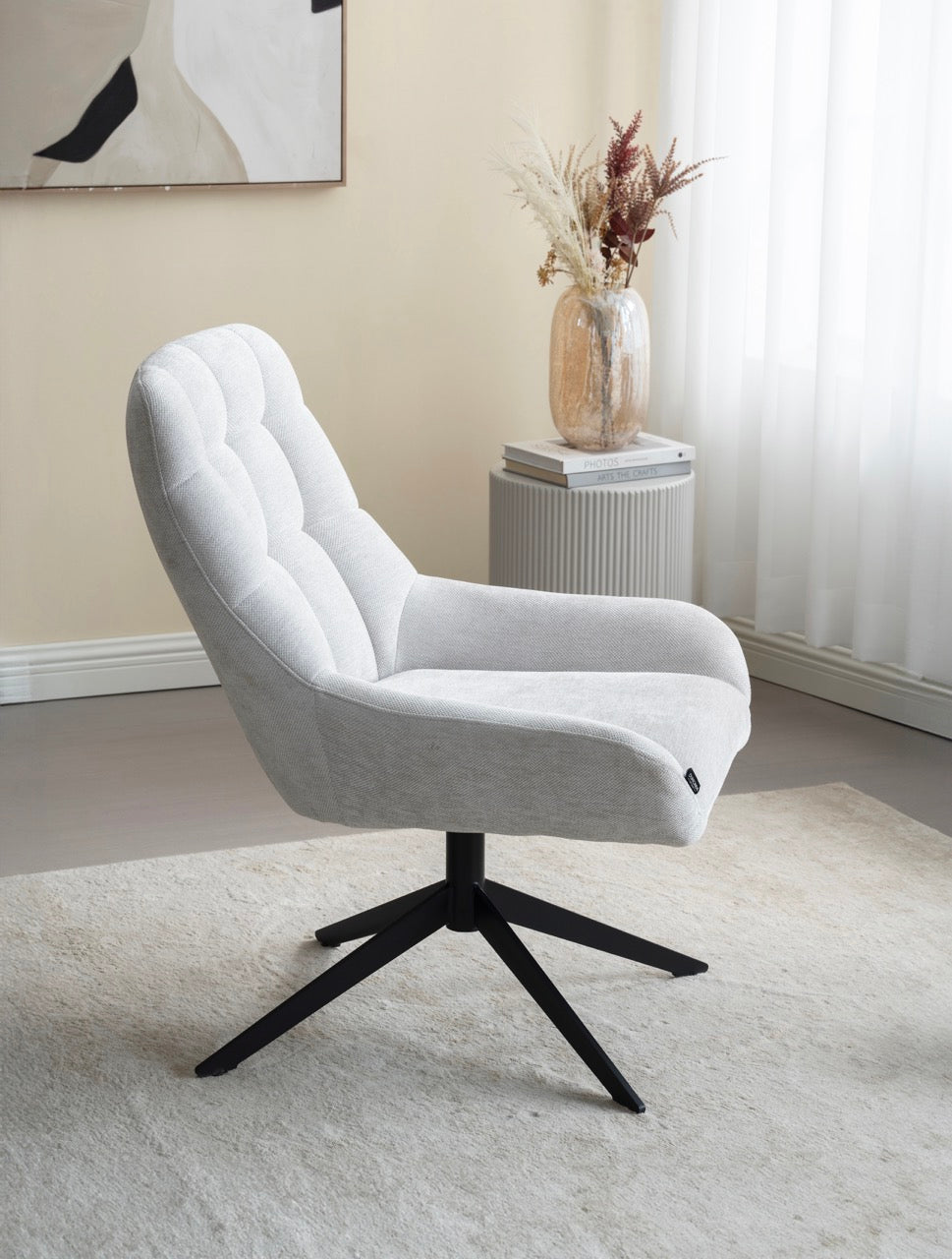 Fotoliu dumonde tapitat Gri modern Enzo 76x70cm ULK