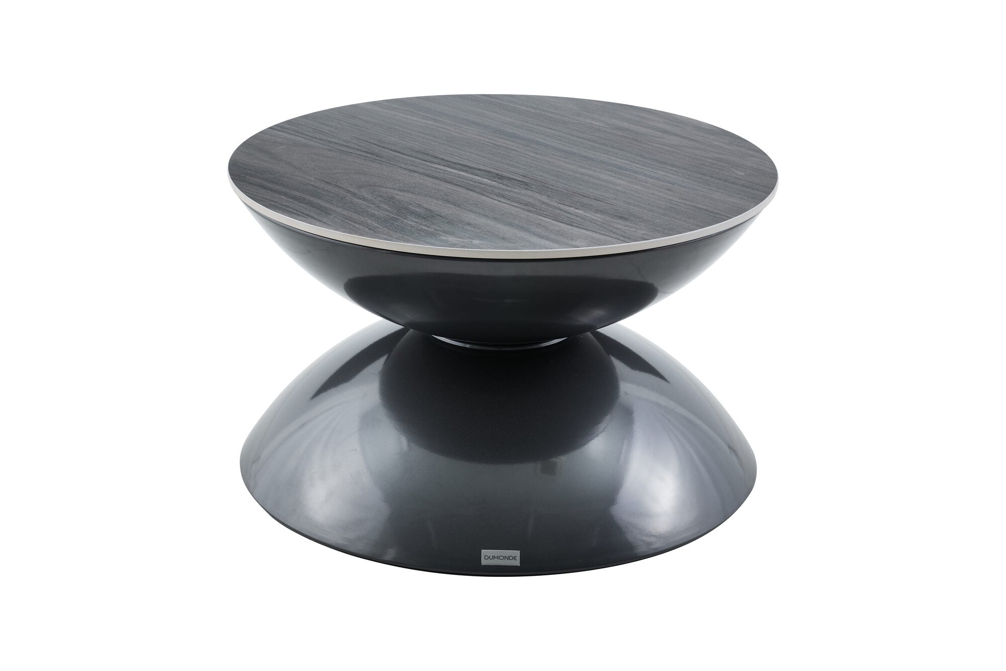 Set 2 mese dumonde cu picioare metalice si blat ceramic si blat lemn Onyx 70x70 cm