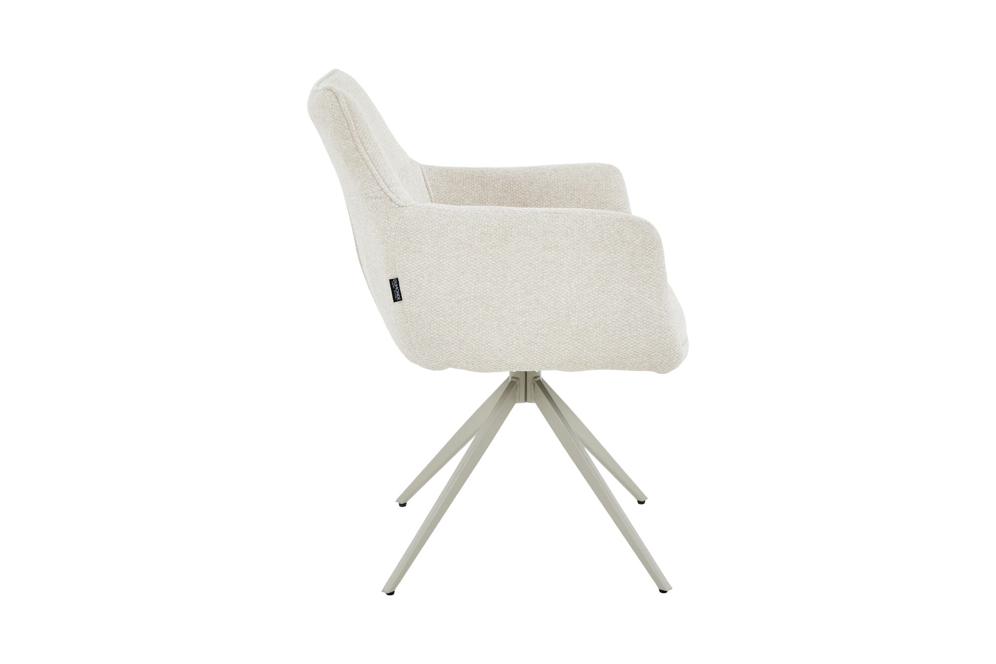 Scaun tapitat cu stofa si picioare metalice Guido 62x84 cm