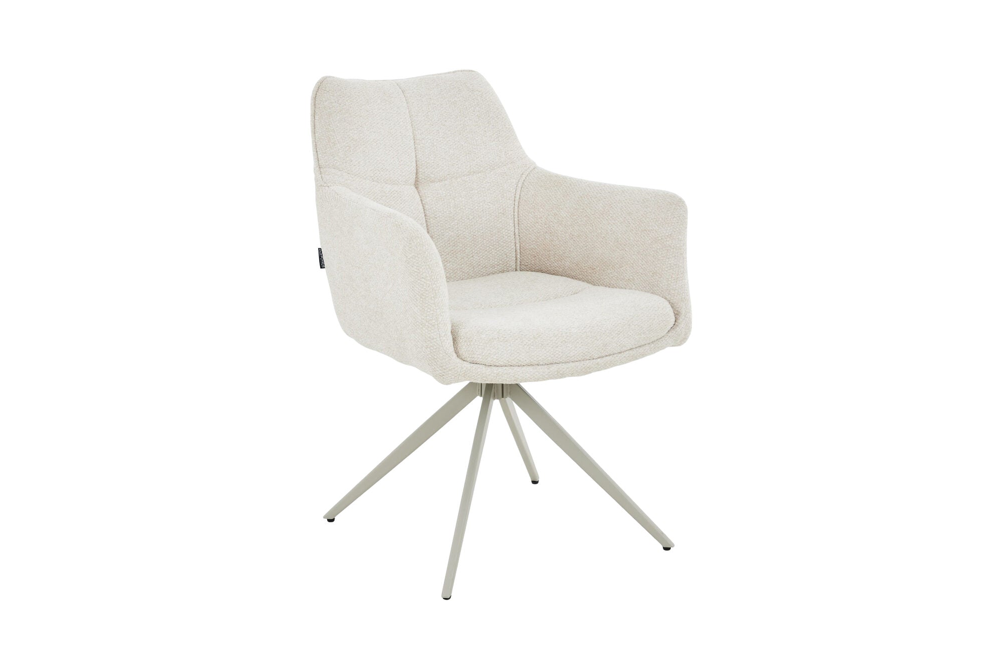 Scaun tapitat cu stofa si picioare metalice Guido 62x84 cm