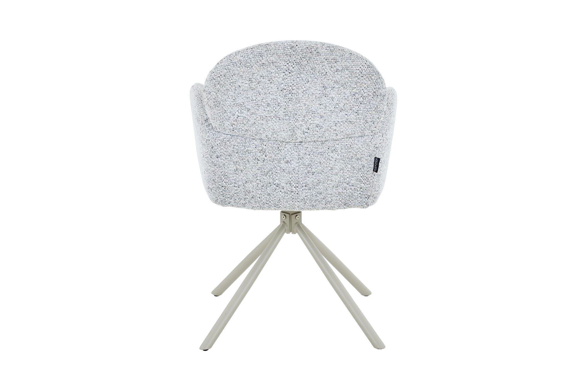 Scaun tapitat cu stofa si picioare metalice Soho 57x61 cm