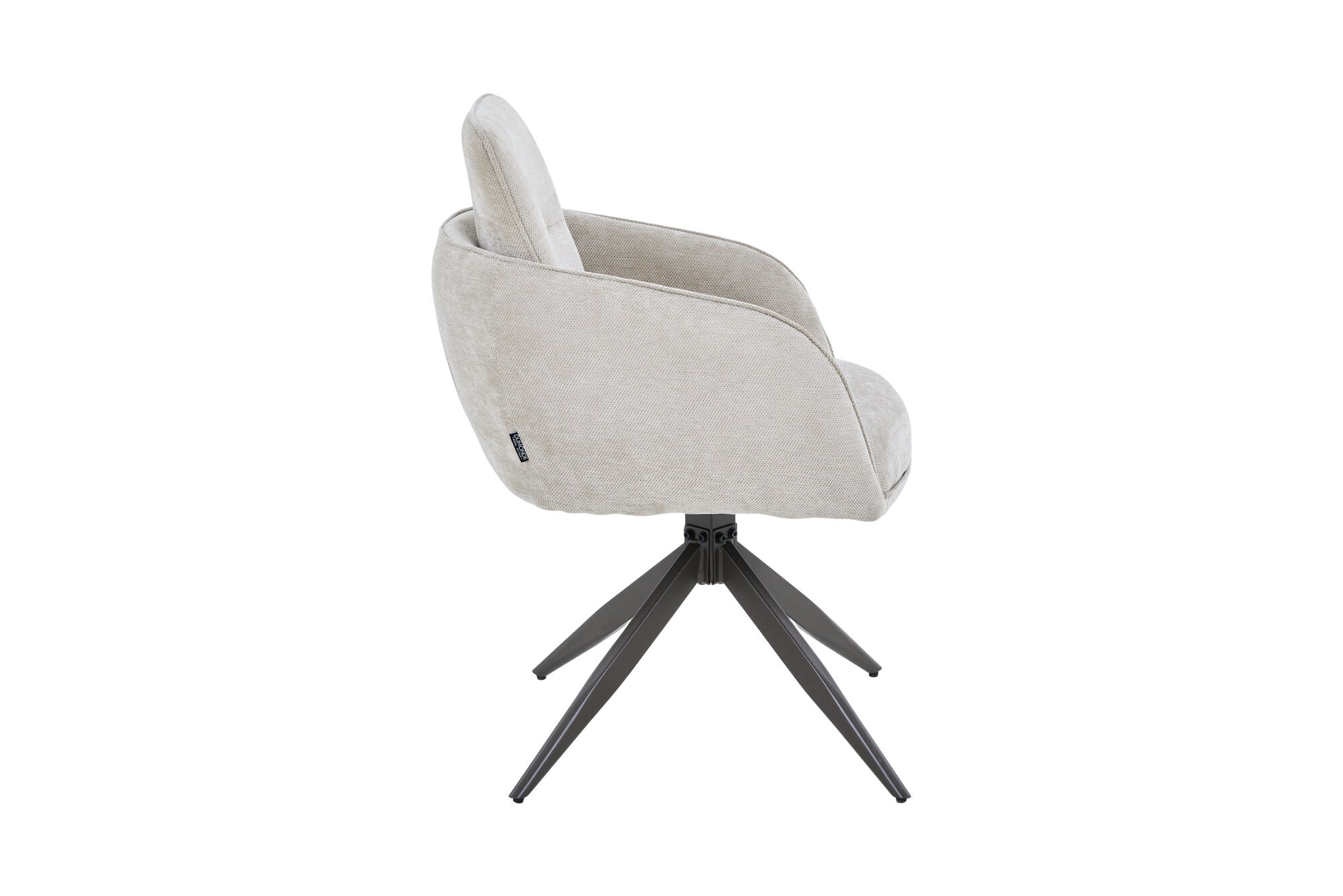 Scaun tapitat cu stofa si picioare metalice Nest 60x88 cm