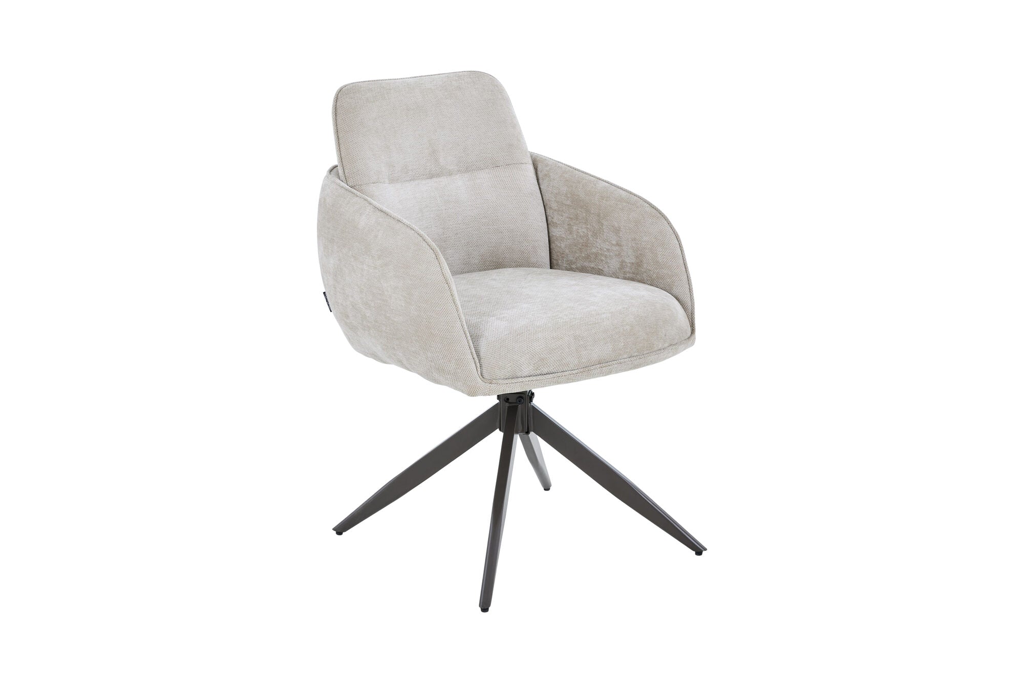 Scaun tapitat cu stofa si picioare metalice Nest 60x88 cm