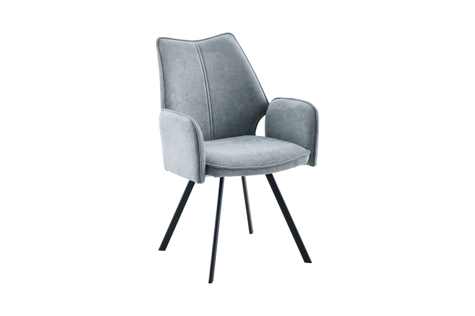 Scaun tapitat cu stofa si picioare metalice Velour