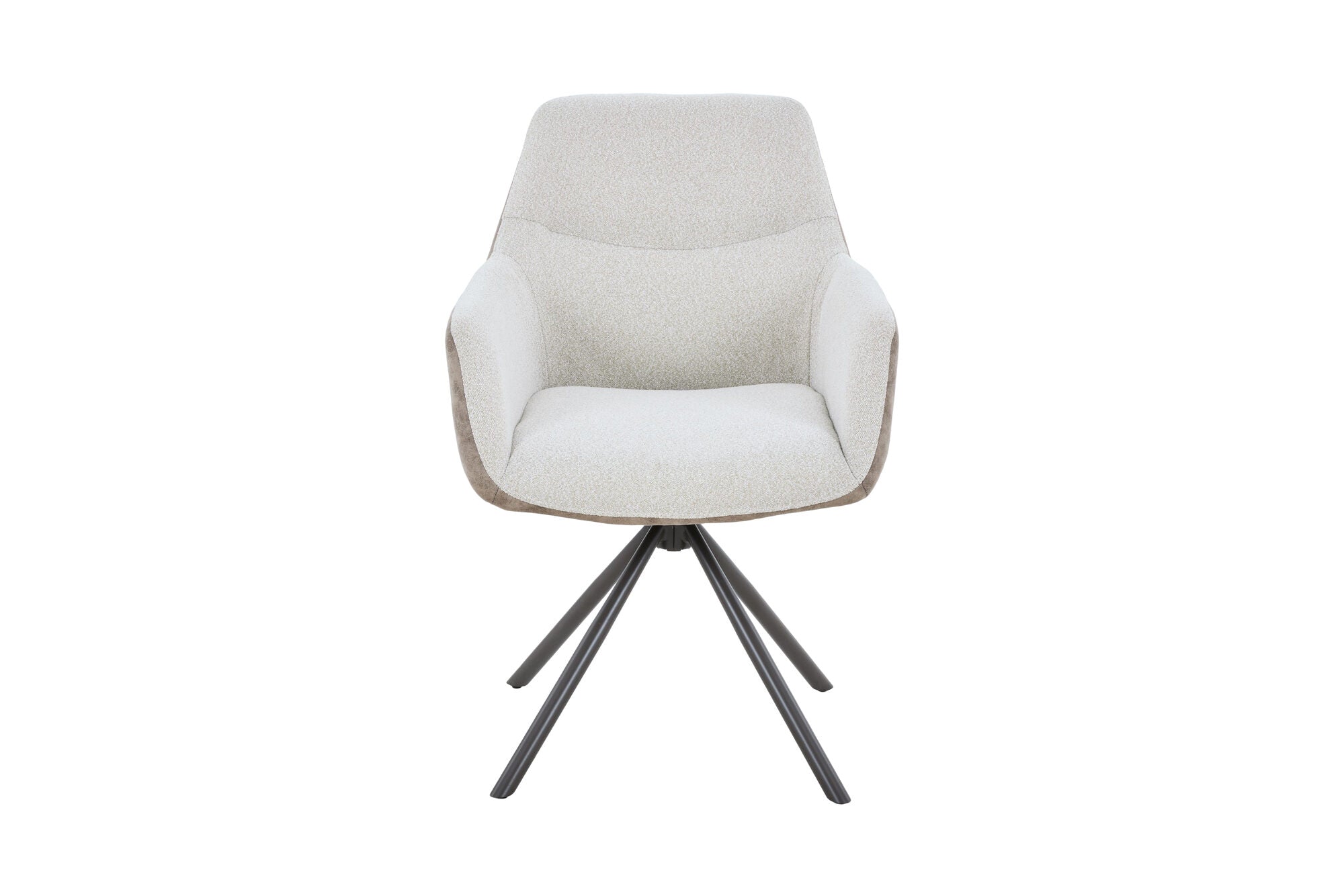 Scaun tapitat cu stofa si picioare metalice Noble 59x65 cm