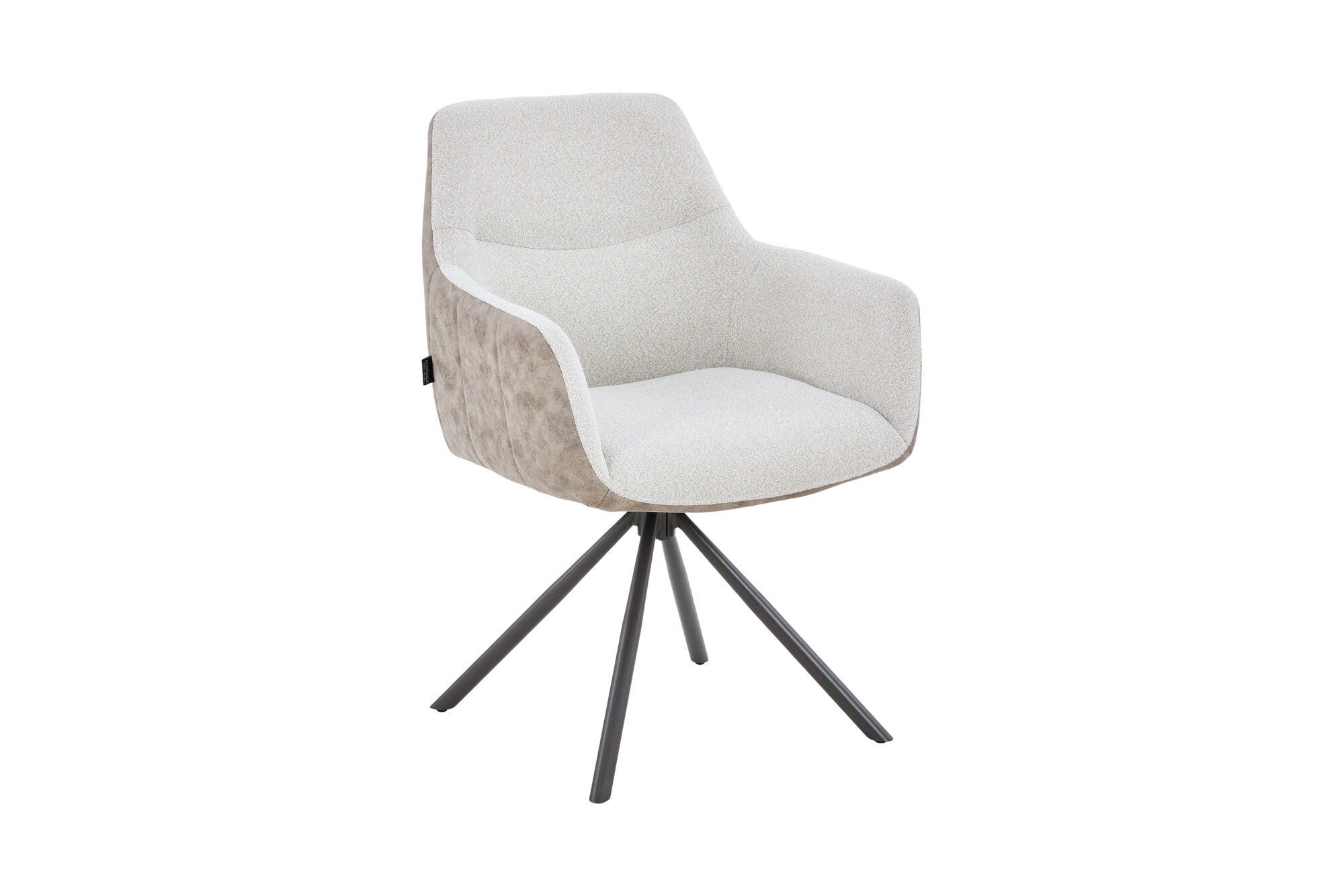 Scaun tapitat cu stofa si picioare metalice Noble 59x65 cm