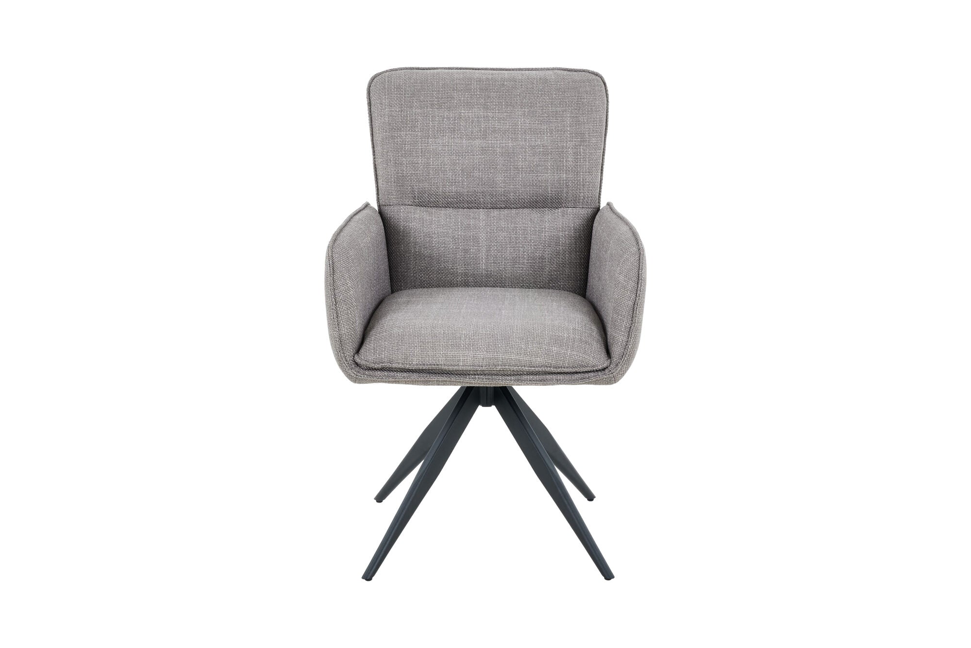 Scaun tapitat cu stofa si picioare metalice Flow 59x64 cm