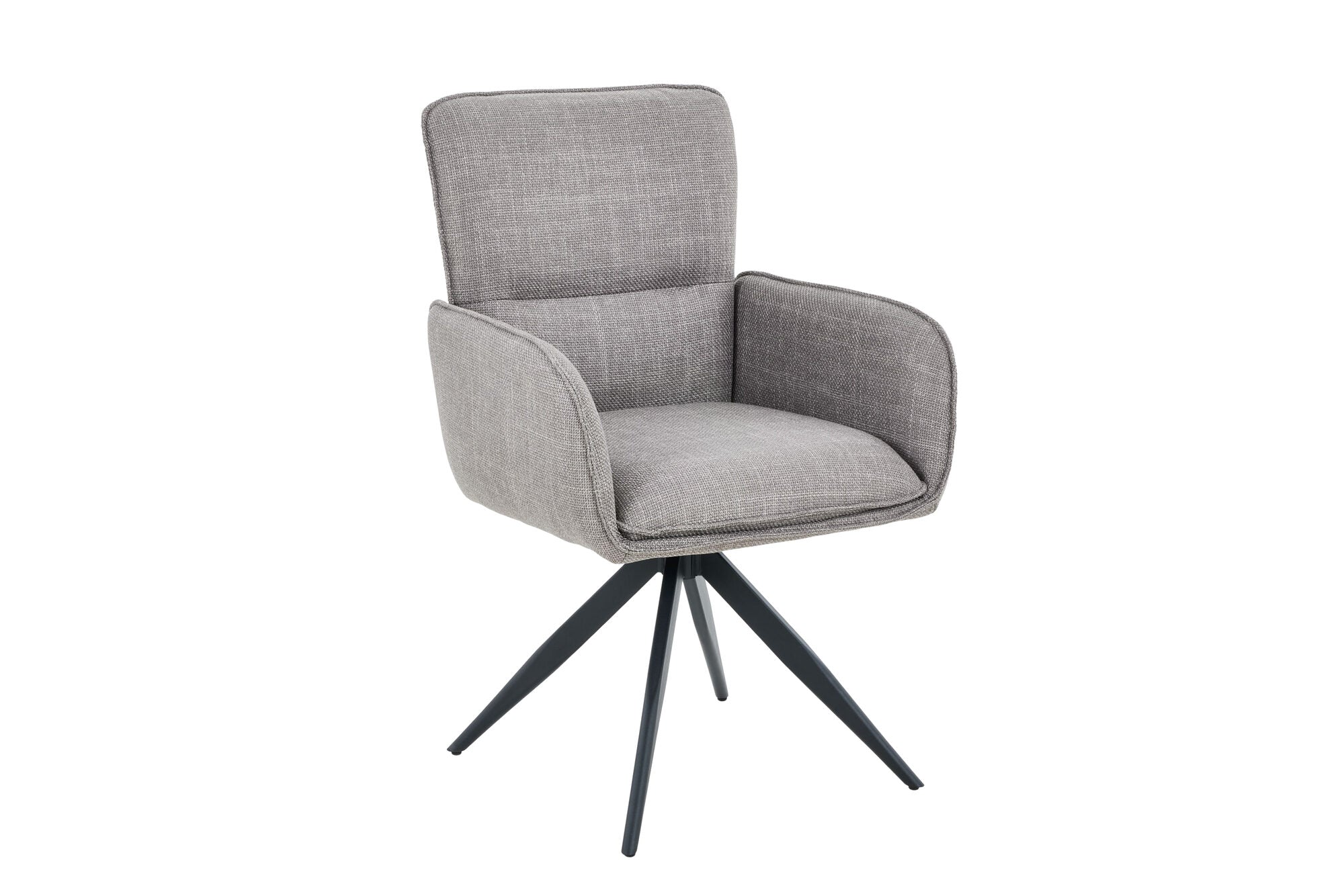 Scaun tapitat cu stofa si picioare metalice Flow 59x64 cm