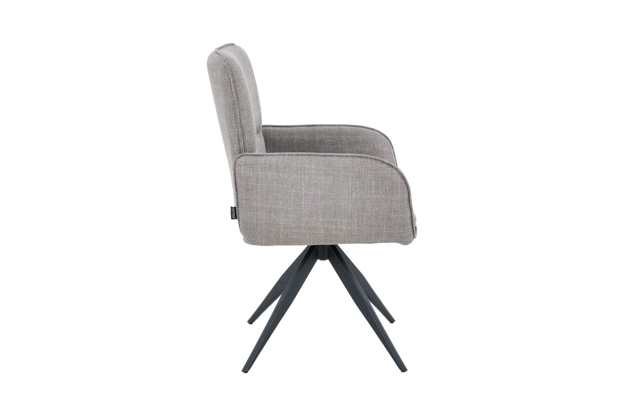 Scaun tapitat cu stofa si picioare metalice Flow 59x64 cm