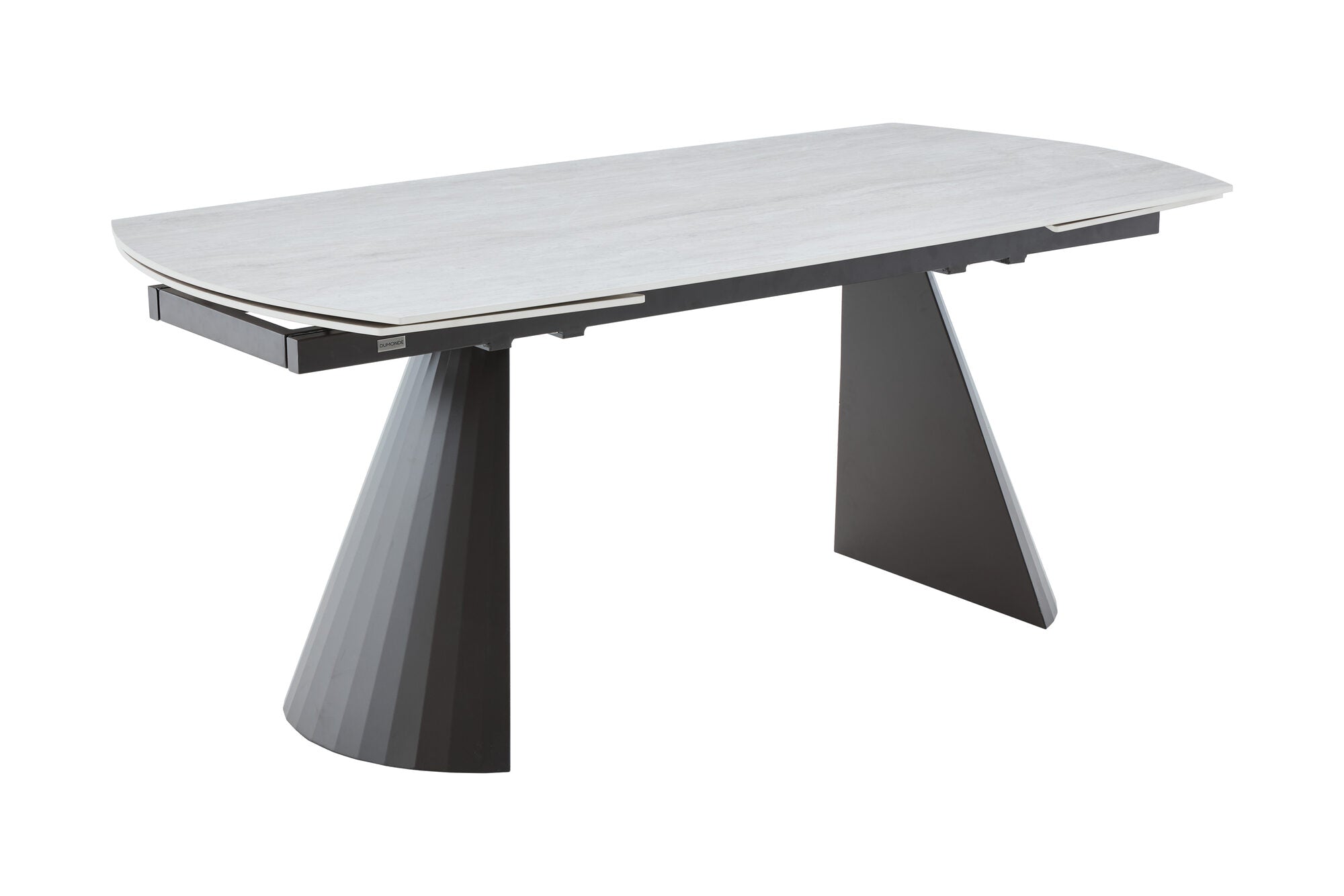 Masa extensibila dumonde cu picioare metalice si blat ceramic si blat ceramic Oslo 180-260x90 cm