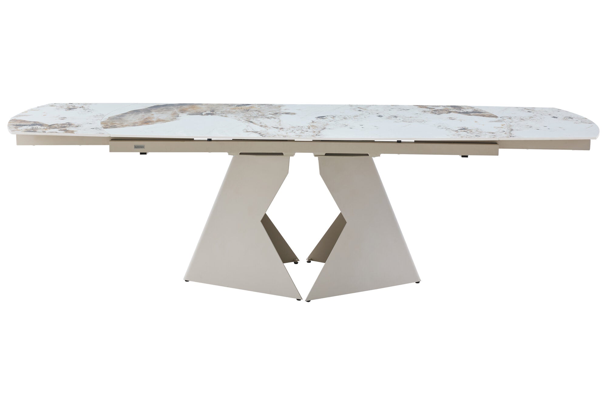 Set masa extensibila dumonde Brass 180-260x90 cm + 6 scaune Loft 61x64 cm