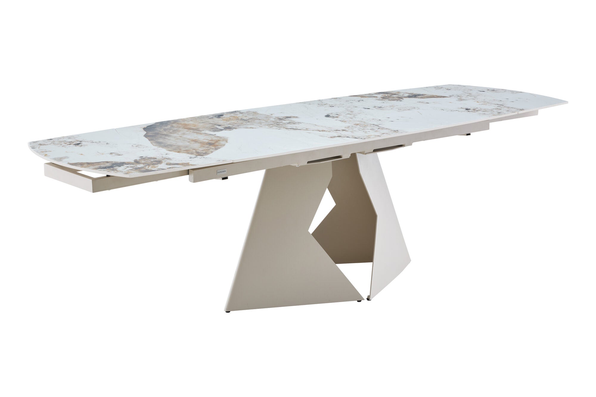 Set masa extensibila dumonde Brass 180-260x90 cm + 6 scaune Loft 61x64 cm