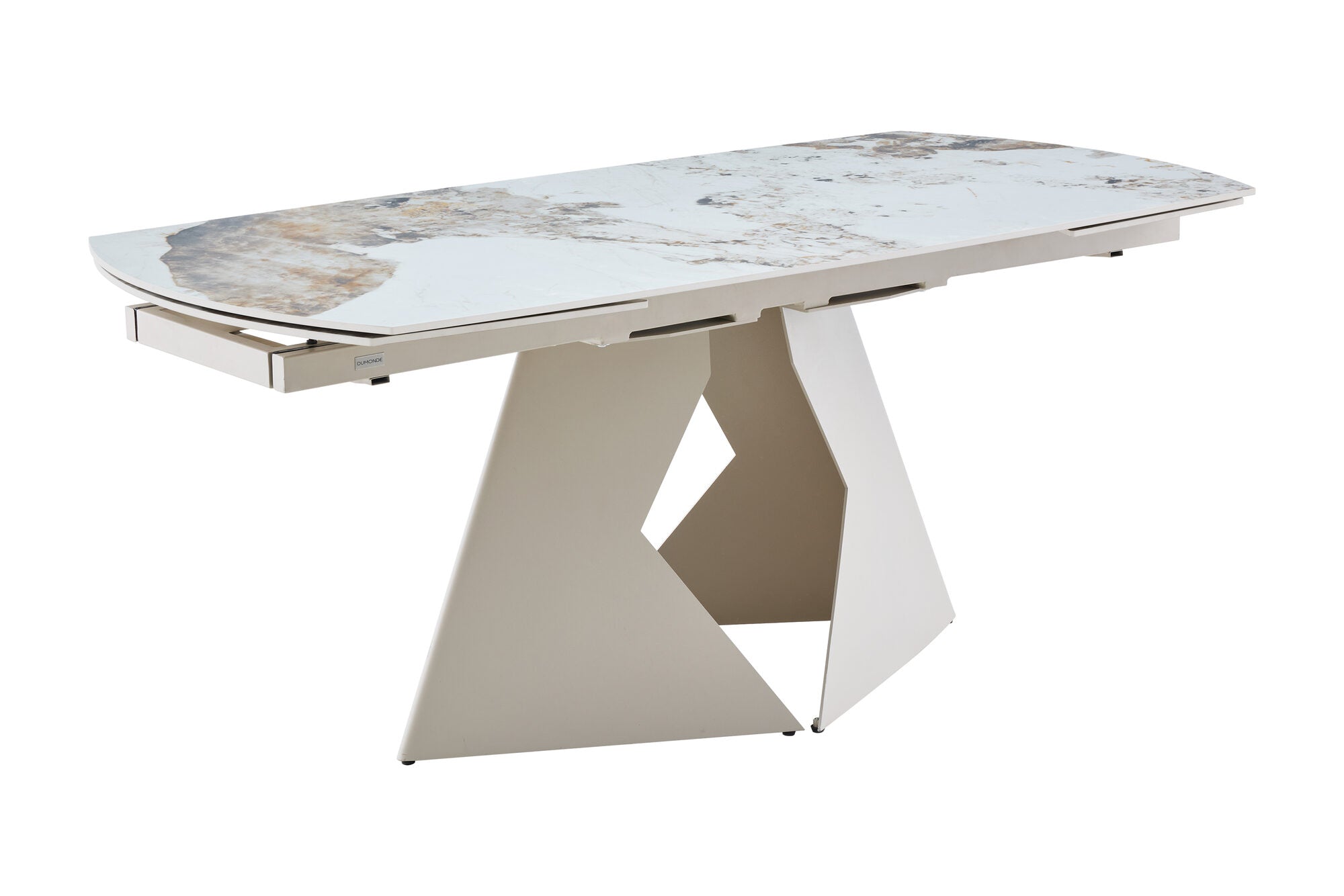 Set masa extensibila dumonde Brass 180-260x90 cm + 6 scaune Loft 61x64 cm