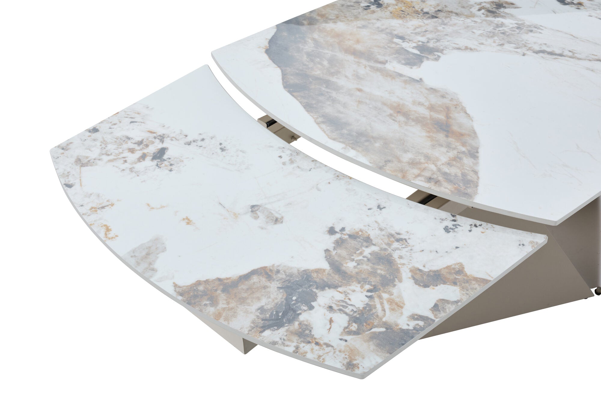 Set masa extensibila dumonde Brass 180-260x90 cm + 6 scaune Loft 61x64 cm