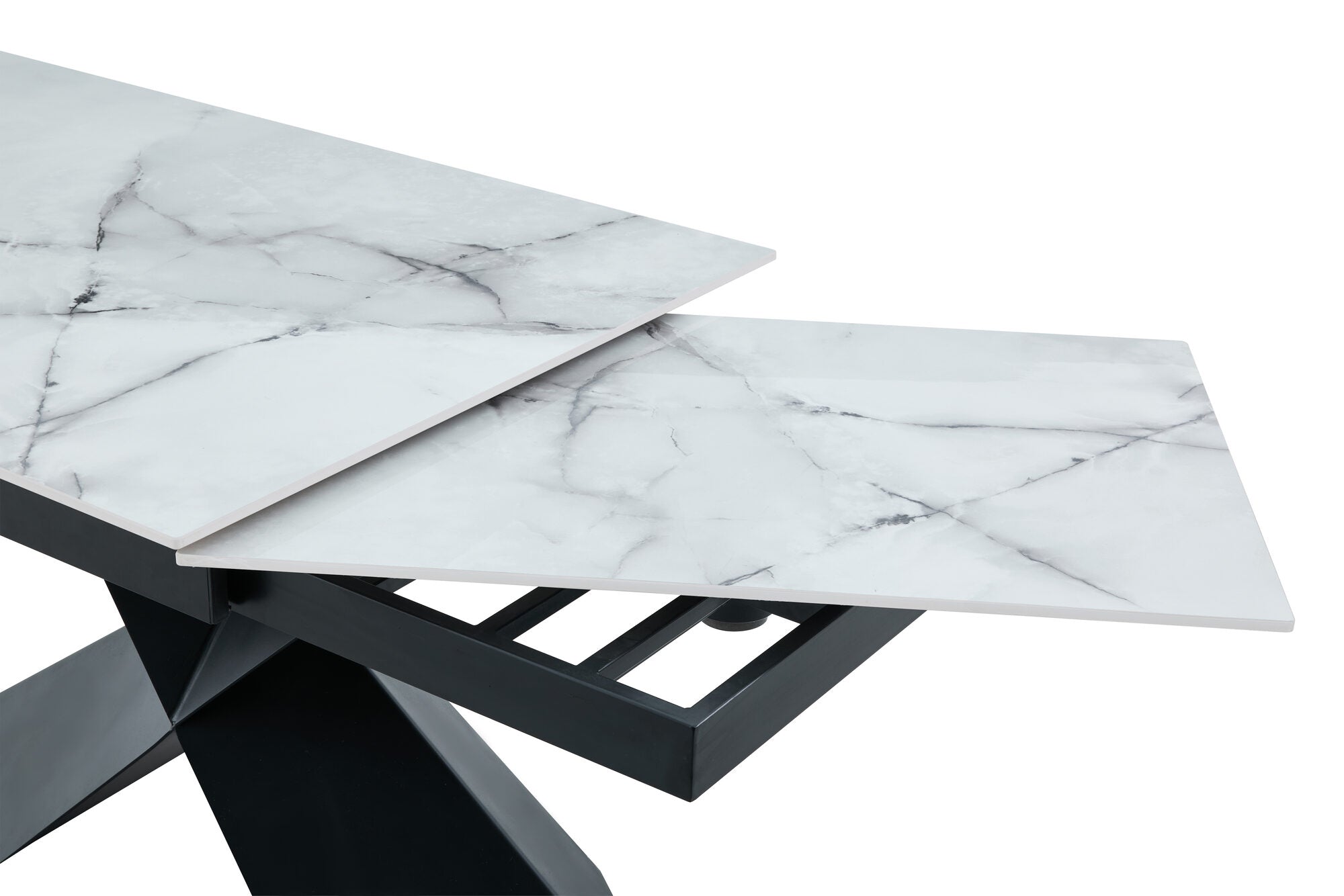 Set masa extensibila dumonde Noema 160-220x90 cm + 6 scaune Flow 59x64 cm