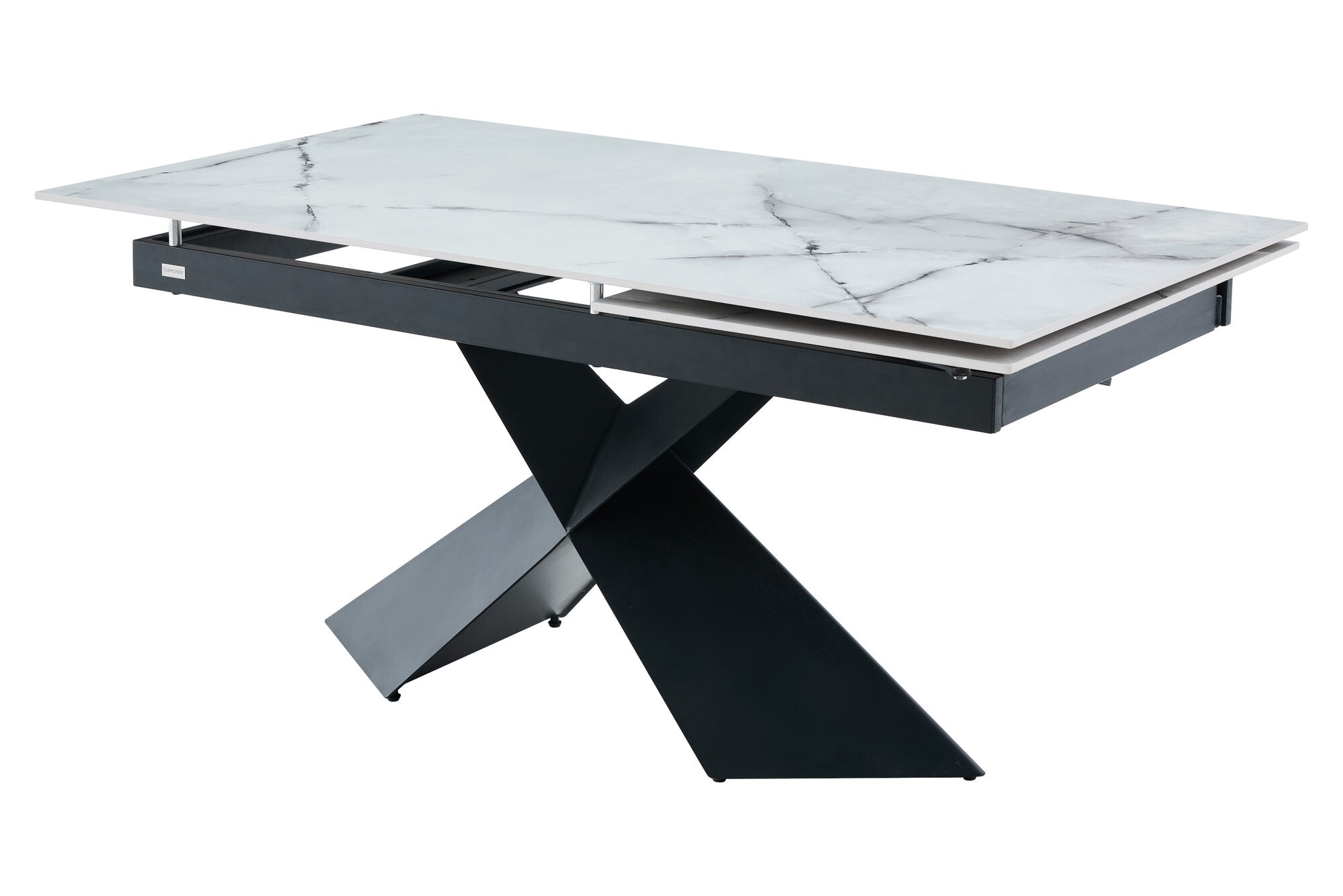 Masa extensibila dumonde picioare metalice si blat ceramic si blat ceramic Noema 160-220x90 cm