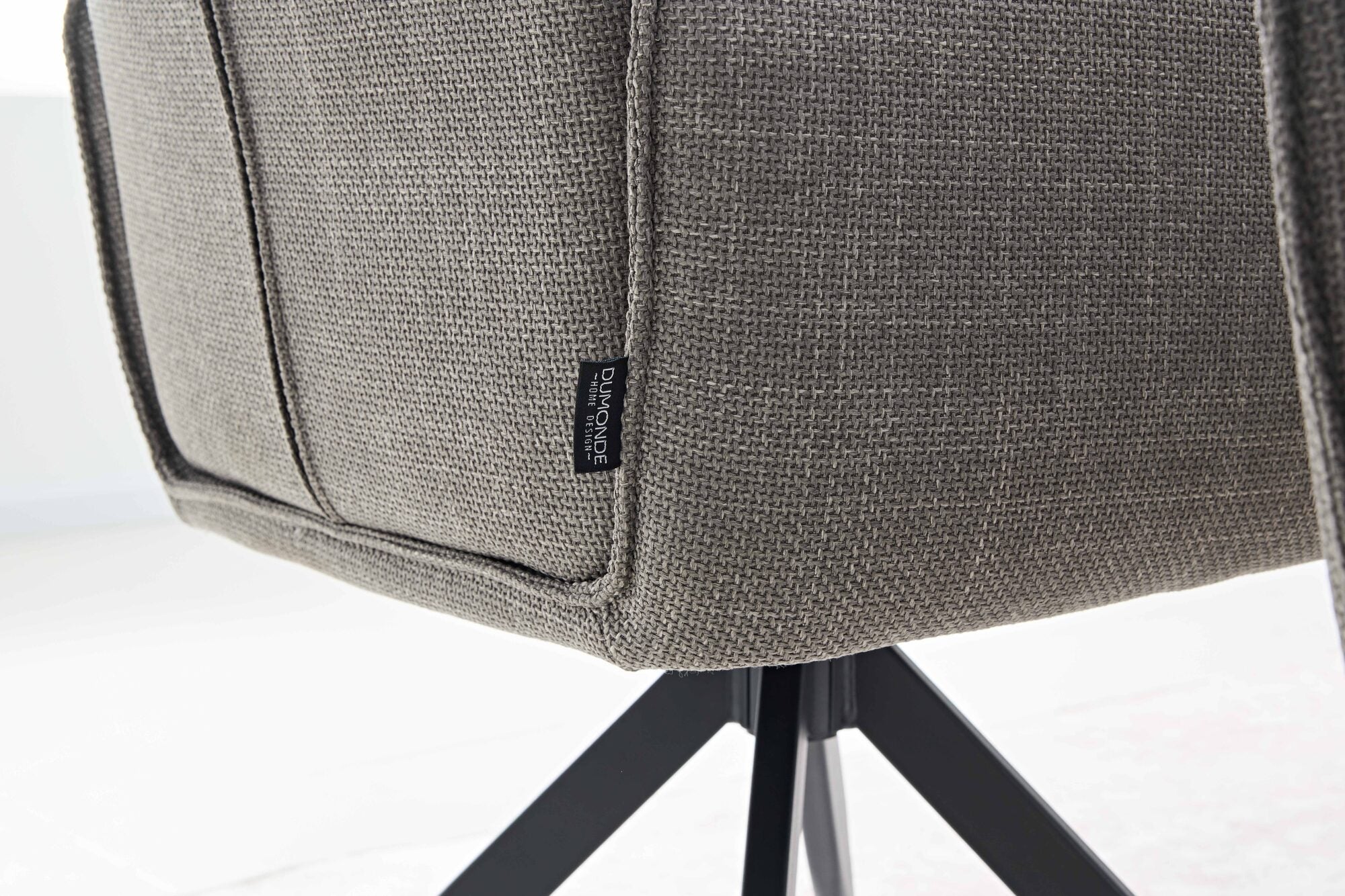 Scaun tapitat cu stofa si picioare metalice Flow 59x64 cm