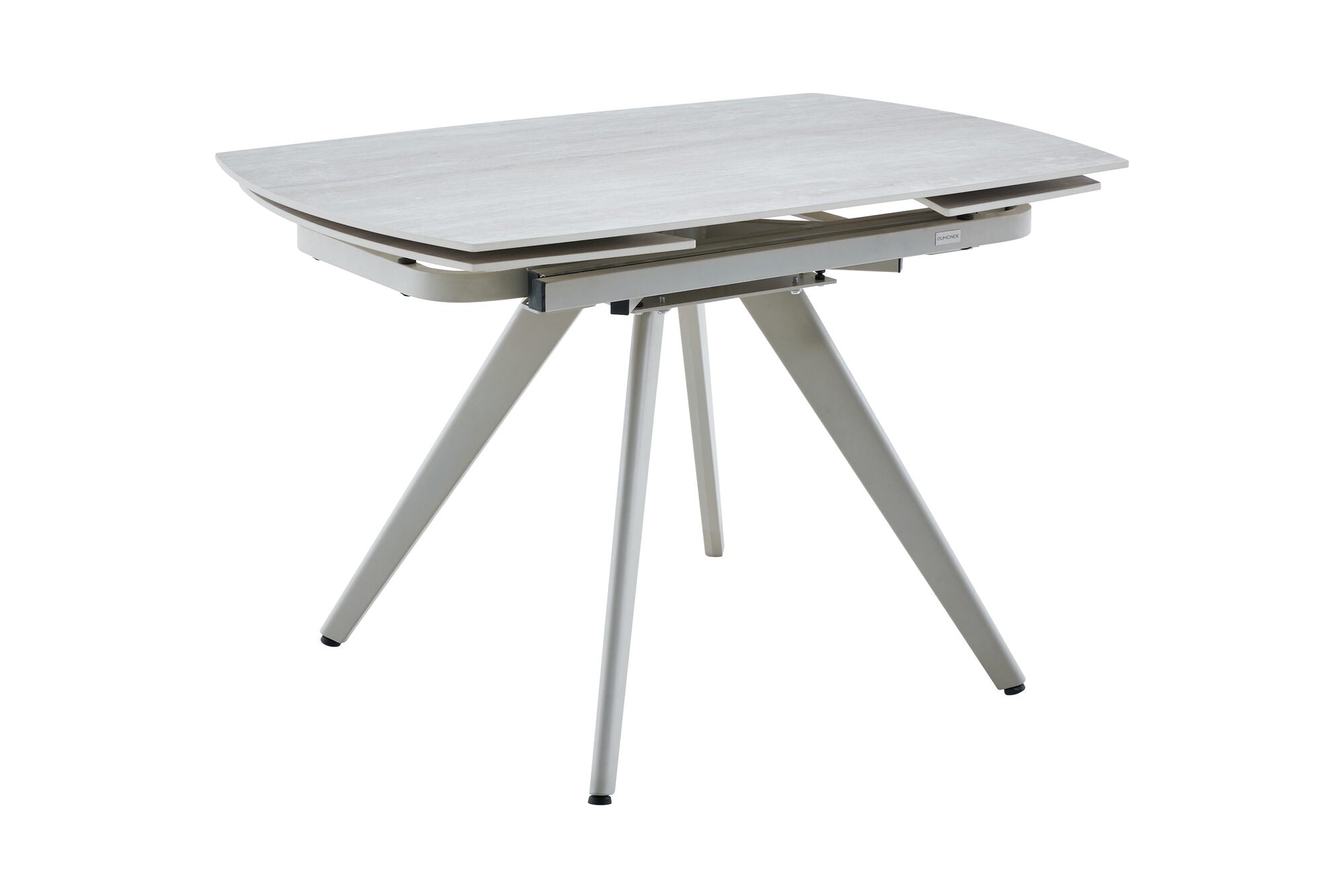 Masa extensibila dumonde cu picioare metalice si blat ceramic Umbra 120-180x80 cm