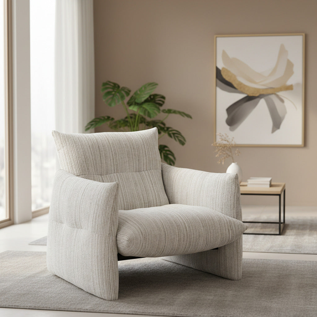 Fotoliu tapitat cu stofa Select 83x85 cm