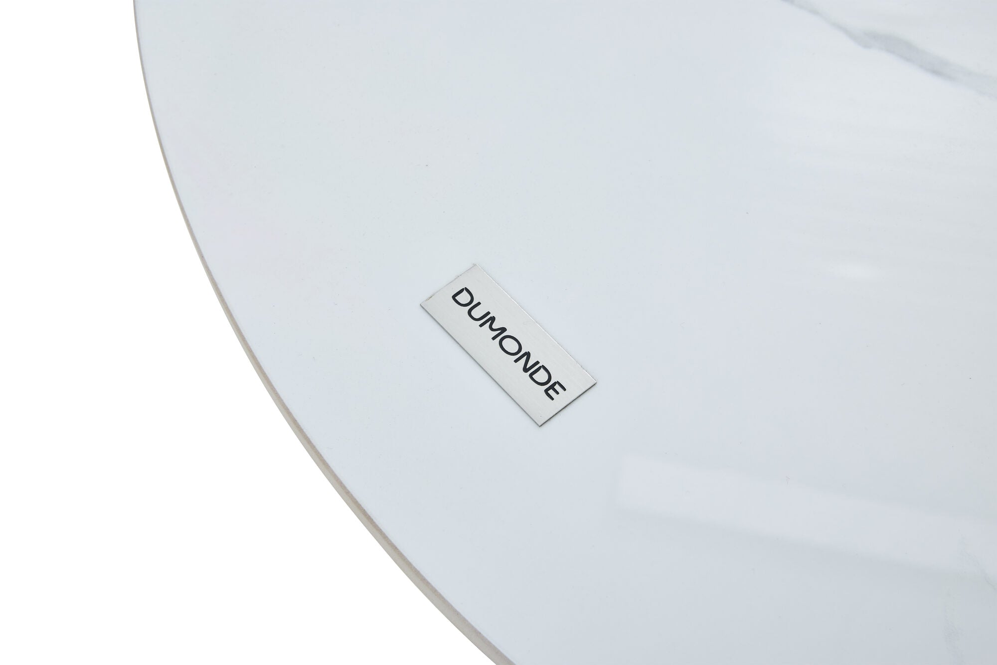 Set 2 mese dumonde cu picioare metalice si blat ceramic Marble 70x70 cm