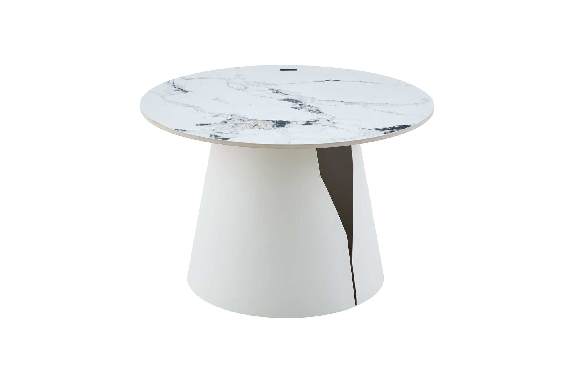 Set 2 mese dumonde cu picioare metalice si blat ceramic Marble 70x70 cm