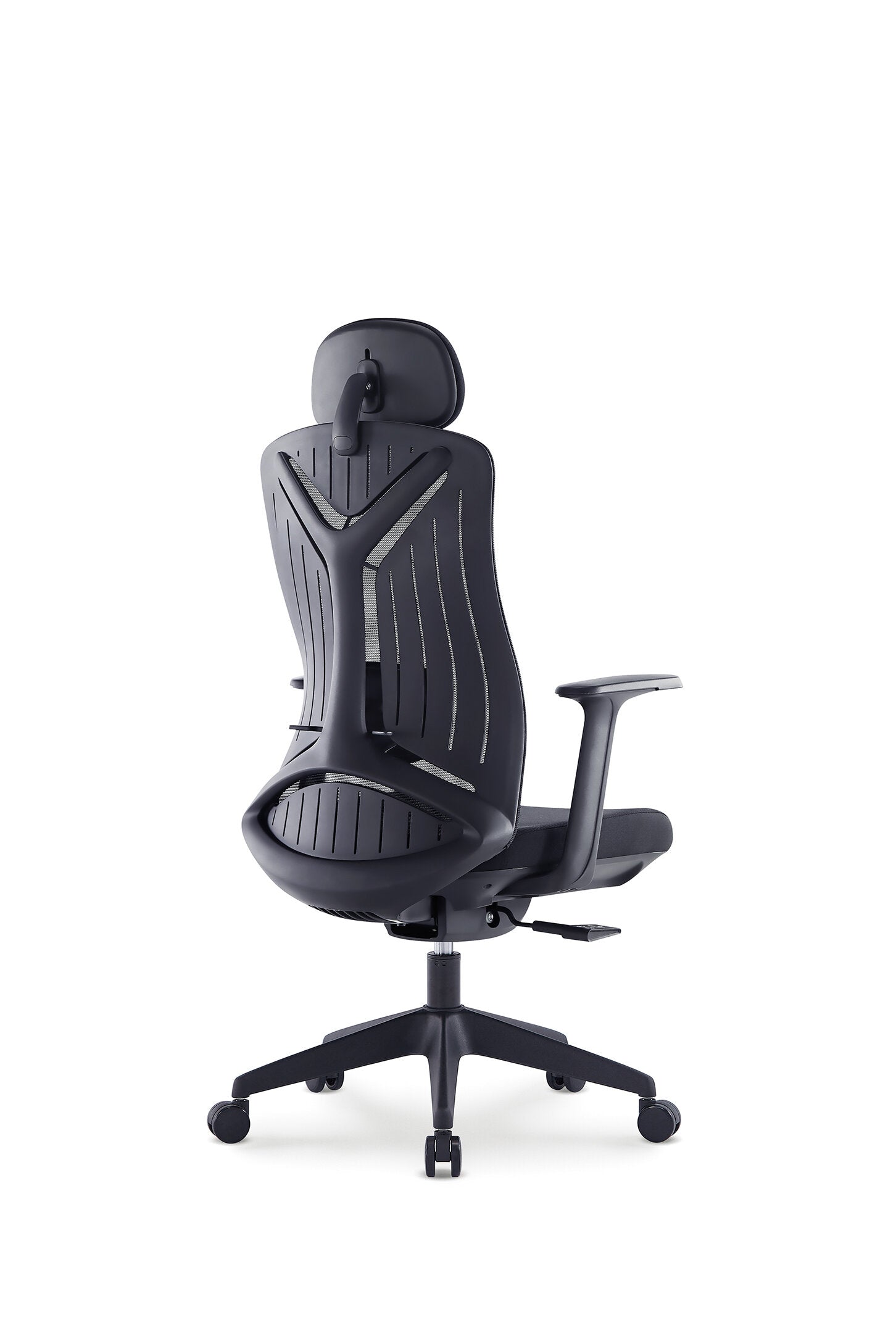 Scaun ergonomic profesional Core dumonde cu tetiera reglabila, mecanism multifunctional inclinare/blocare, cotiere ultra moi, MESH, negru