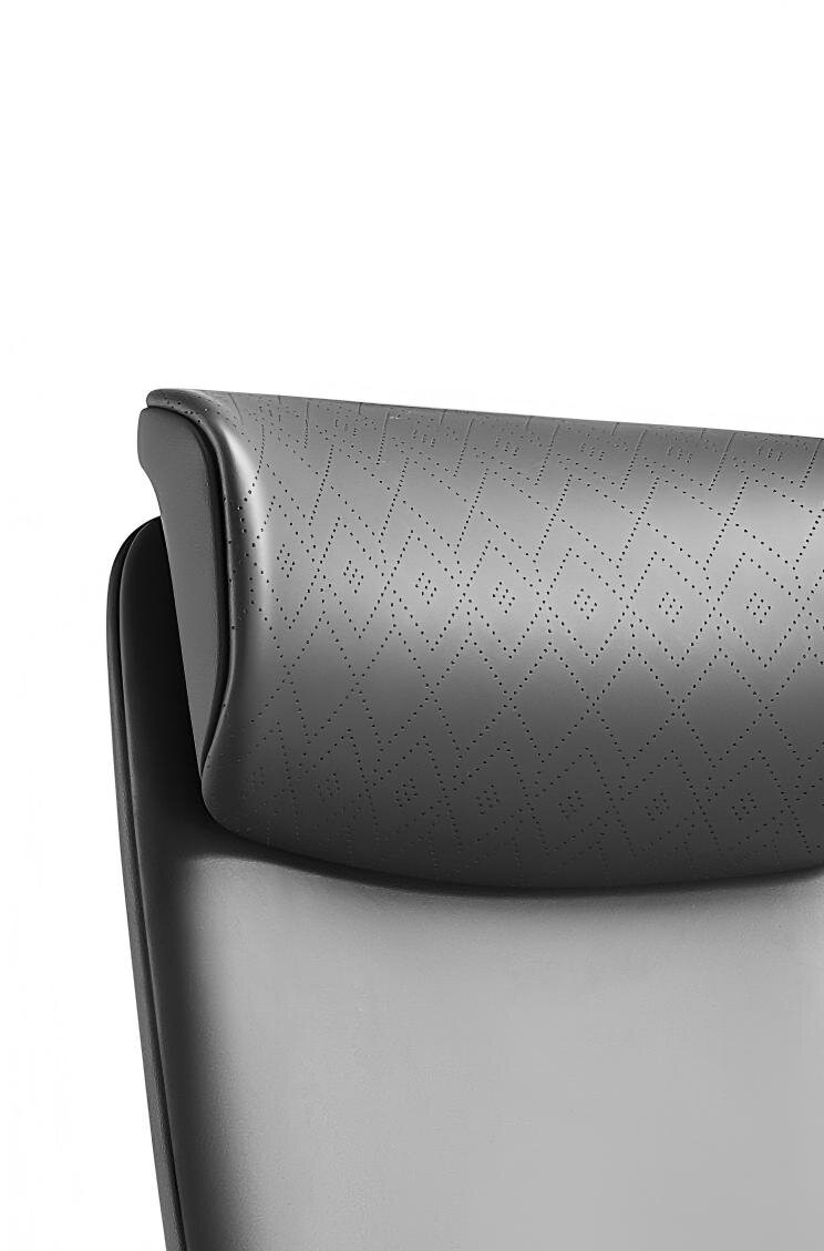 Scaun ergonomic profesional Axis dumonde cu tetiera reglabila, mecanism multifunctional inclinare/blocare, cadru din aluminiu, cotiere 4D ultra moi, gri