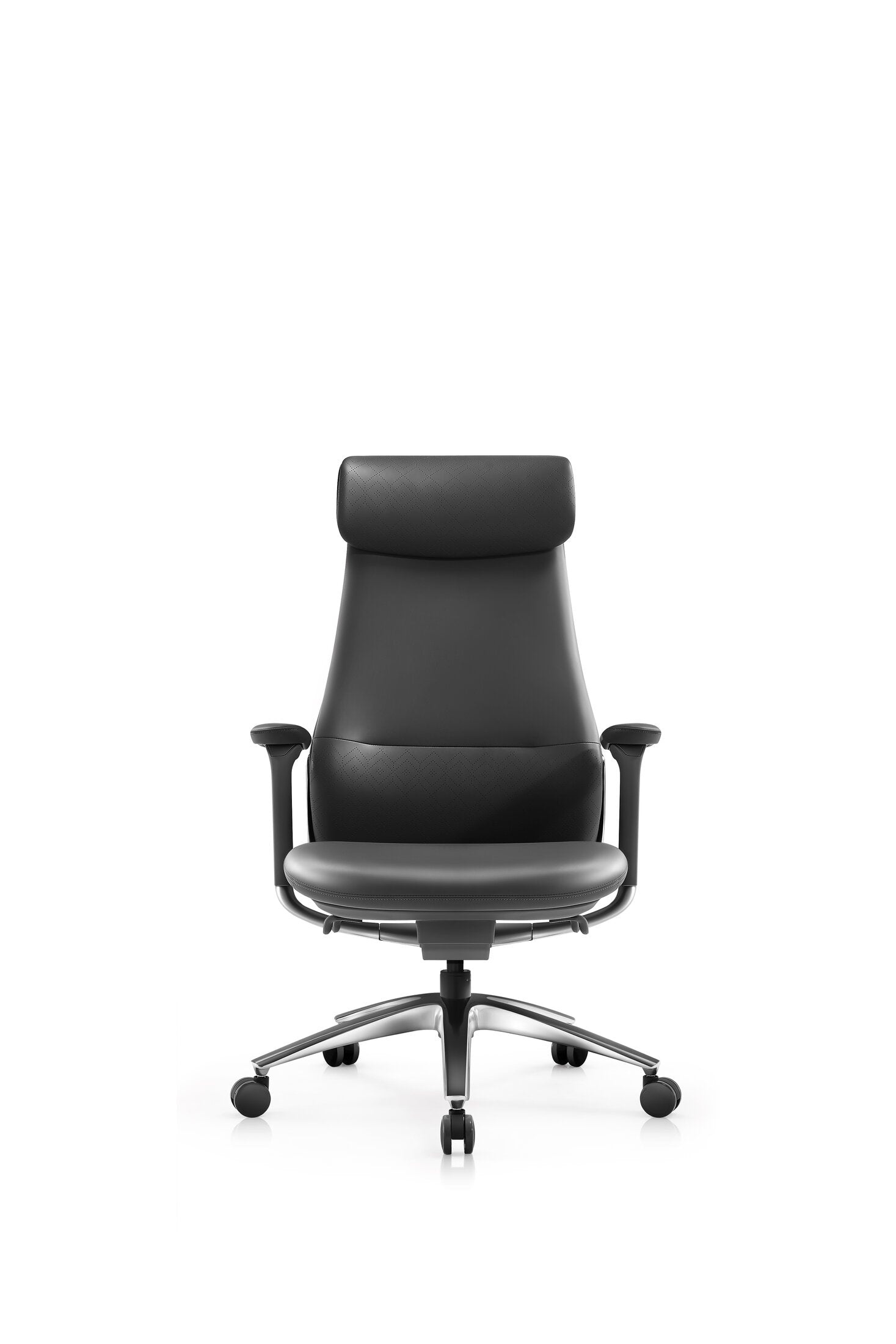 Scaun ergonomic profesional Axis dumonde cu tetiera reglabila, mecanism multifunctional inclinare/blocare, cadru din aluminiu, cotiere 4D ultra moi, gri